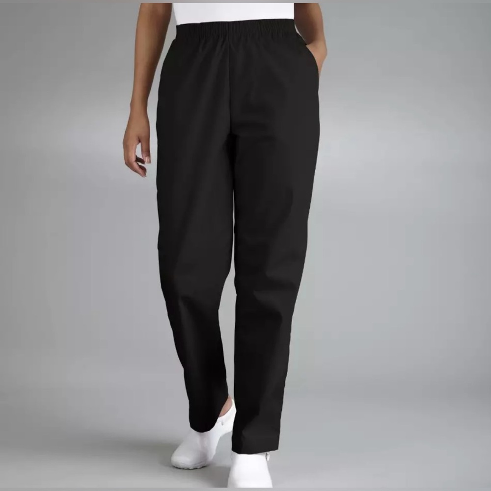 NEW CINTAS PANTS XS 25 - 28 WAIST LADIES WORK LOOSE HOSPITALITY SCRUBS BLACK
